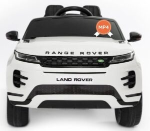 Baltas Range Rover elektrinis automobilis vaikams