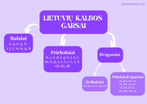 Schema su visais lietuvių kalbos garsais